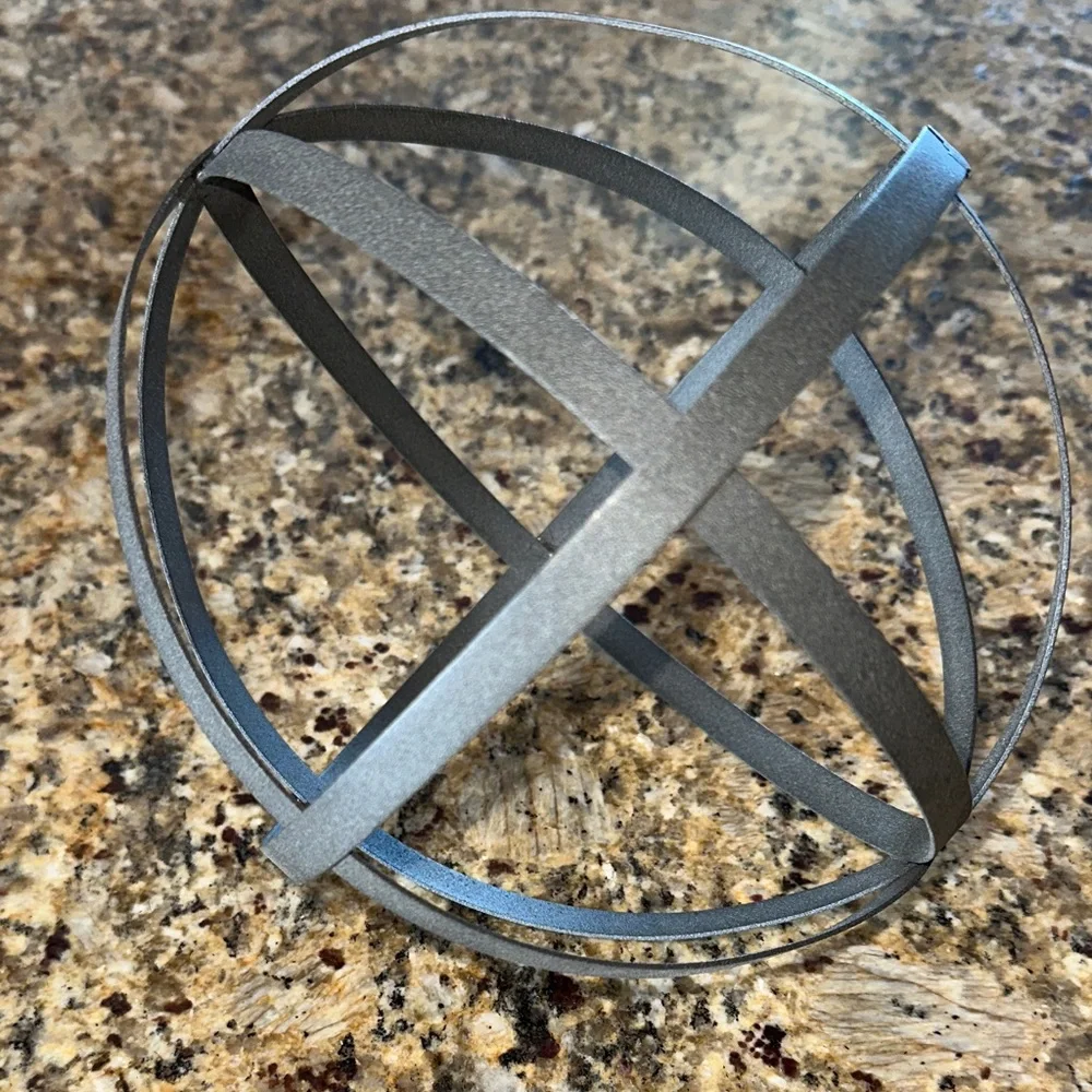 Pier 1 Black Metal Orb Sculpture